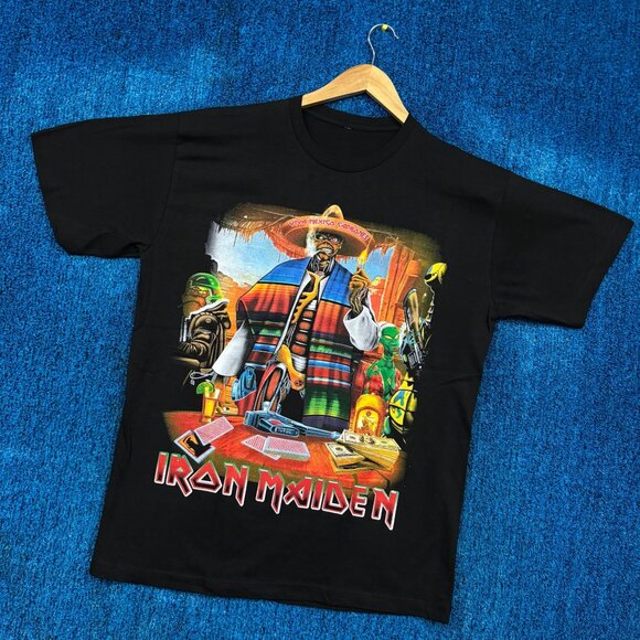 Iron Maiden “Viva Mexico Cabrones “ Heavy Metal Band Graphic T-Shirt Size Large - Picture 3 of 4